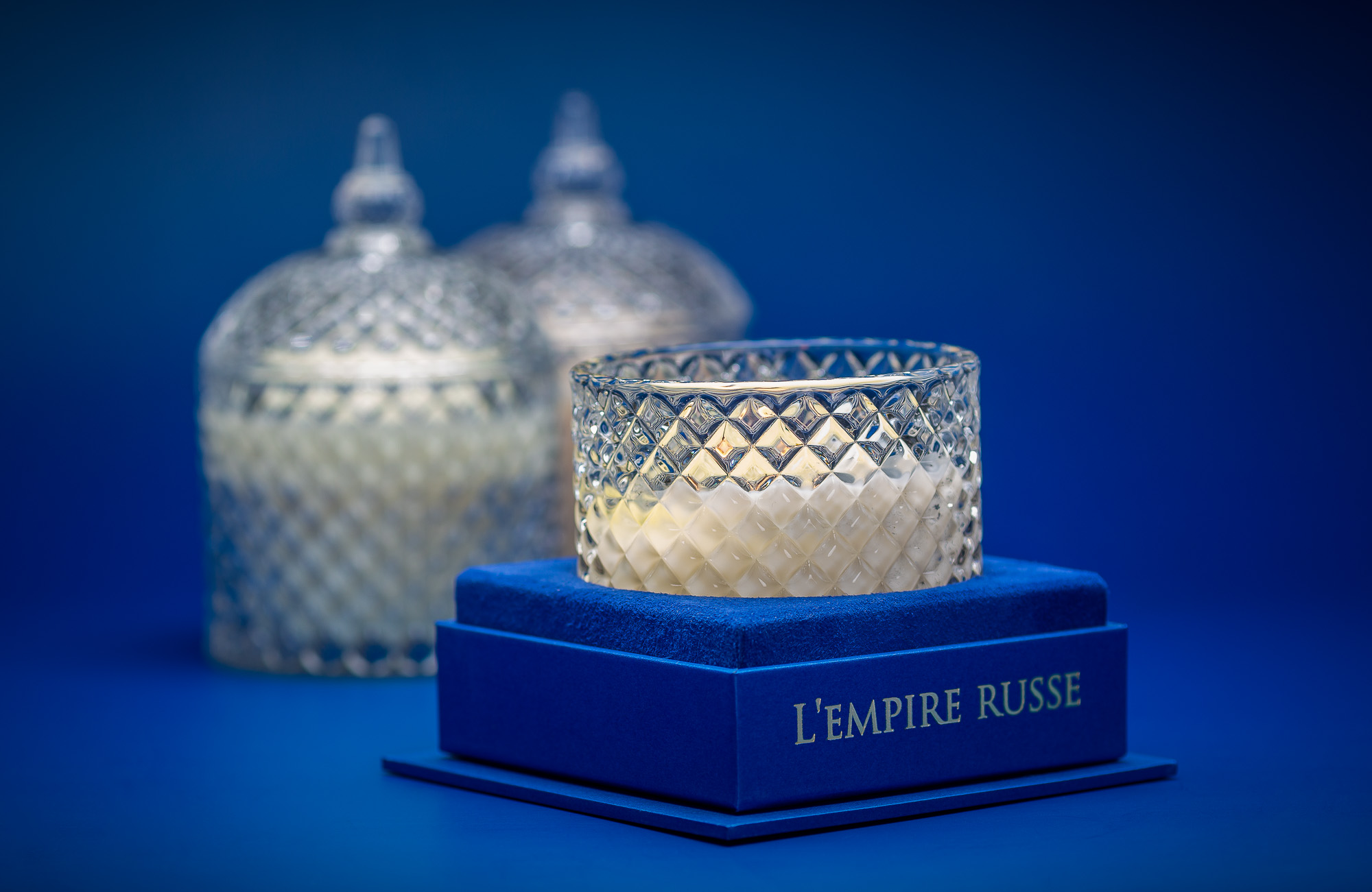  Рекламна фотосъемка ароматических свечей коллекции «L’Empire Russe» от Ателье авторской парфюмерии DLLD. Упаковка