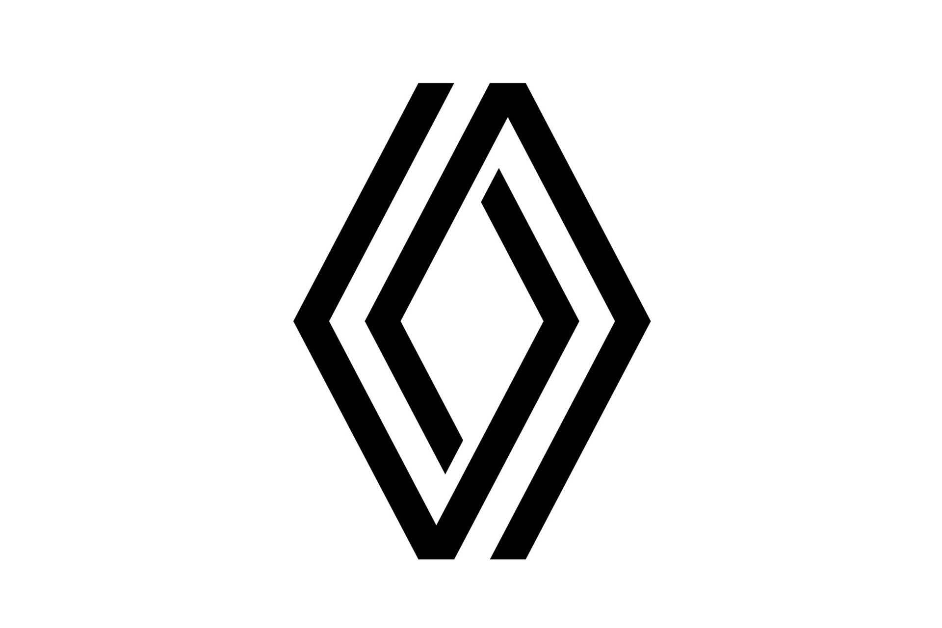 Новый черно-белый логотип Renault 